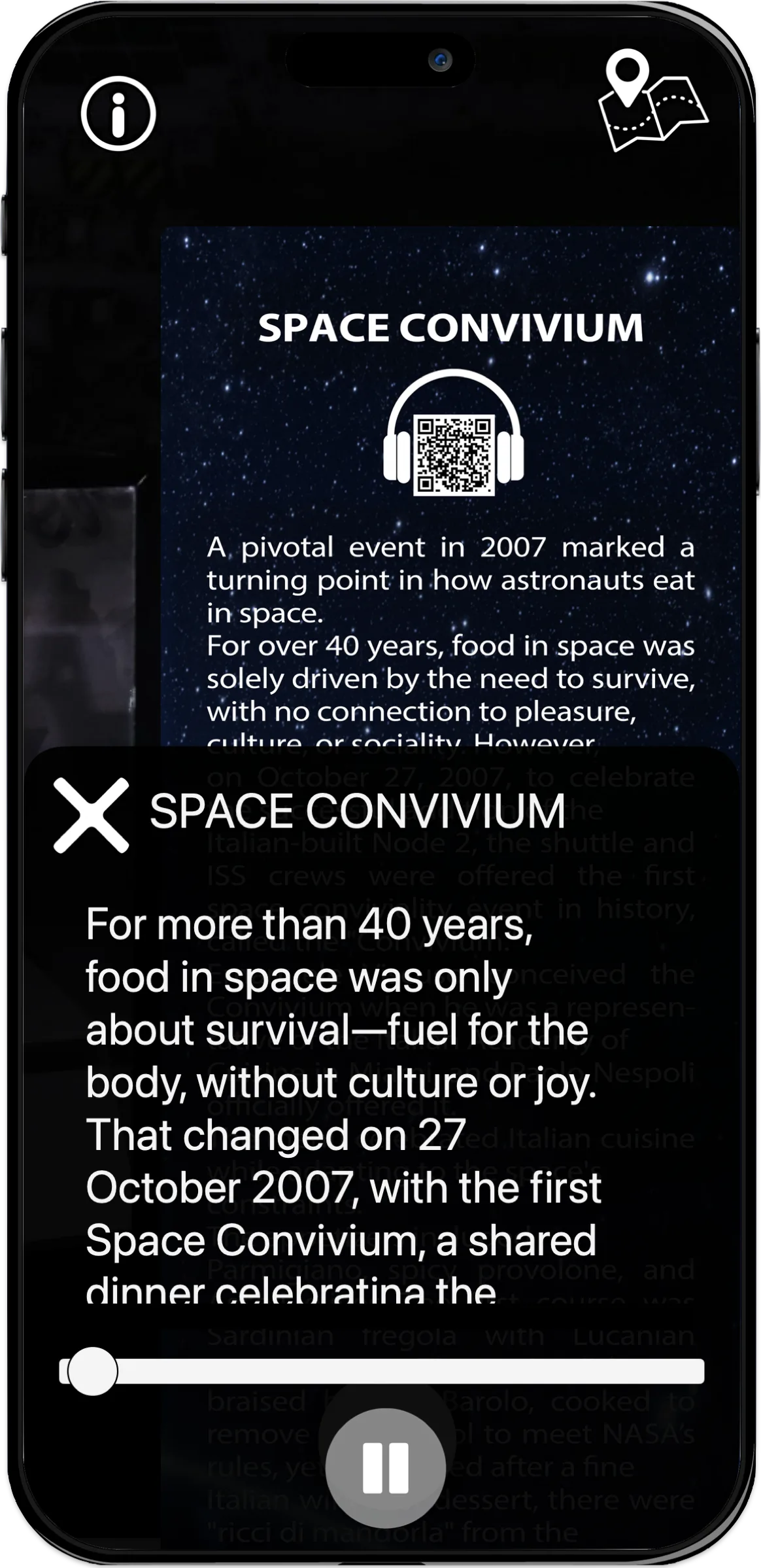 Life in Space iOS — schermata traduzioni